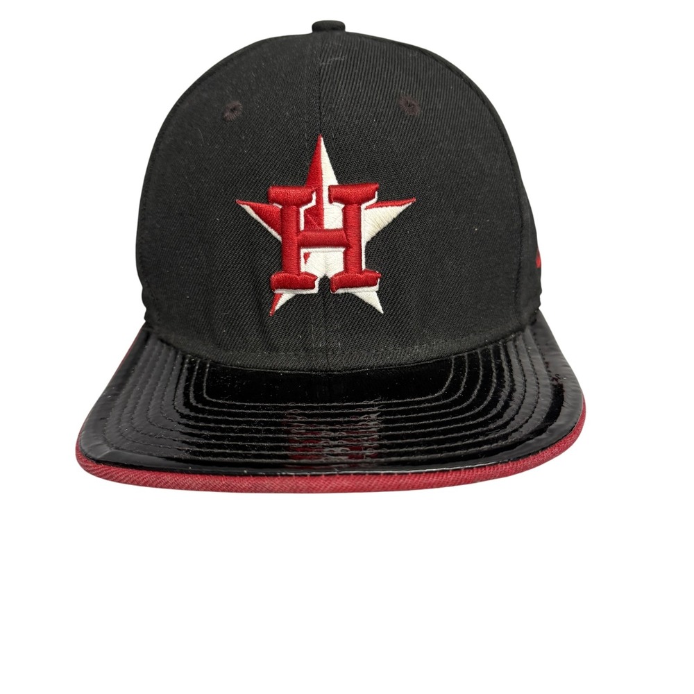Houston Astros Hat Cap Snap Back Mens One Size Black Red MLB Baseball New Era